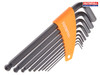 Faithfull - Ball End Hexagon Key Long Arm Set of 9 Metric (1.5-10mm)