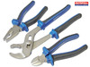 Faithfull - Chrome Vanadium Soft Grip Plier Set 3 Piece
