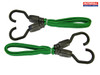 Faithfull - Flat Bungee Cord 60cm (24in) Green 2 Piece