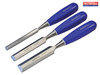 Faithfull - Bevel Edge Chisel Blue Grip Set of 3