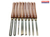 Faithfull - HSS Turning Chisel Wooden Boxed Set of 8