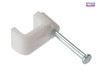 ForgeFix - Cable Clip Flat White 1.00mm Box 100