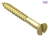 ForgeFix - Wood Screw Slotted CSK Brass 1.1/2in x 8 Forge Pack 10