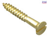 ForgeFix - Wood Screw Slotted CSK Brass 1.1/4in x 8 Forge Pack 12
