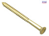 ForgeFix - Wood Screw Slotted CSK Brass 2.1/2in x 10 Forge Pack 6