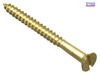 ForgeFix - Wood Screw Slotted CSK Brass 2.1/2in x 12 Forge Pack 4