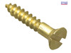 ForgeFix - Wood Screw Slotted CSK Brass 5/8in x 4 Forge Pack 50