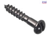 ForgeFix - Wood Screw Slotted Round Head ST Black Japanned 3/4in x 6 Forge Pack 40