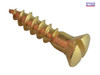 ForgeFix - Wood Screw Slotted Raised Head ST Solid Brass 5/8in x 6 Forge Pack 25