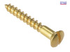 ForgeFix - Wood Screw Slotted Raised Head ST Solid Brass 1.1/4in x 8 Box 200