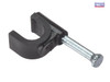 ForgeFix - Cable Clip Round Coax Black 6-7mm Box 100