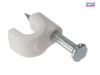 ForgeFix - Cable Clip Round White 6-7mm Box 100