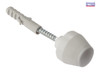 ForgeFix - Sanitary Ware Fixing White Cap M8 x 100mm 1 Pair