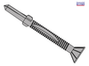 ForgeFix - TechFast Timber to Steel CSK/Wing Screw No.5 Tip 5.5 x 65mm Box 100