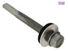 ForgeFix - TechFast Roofing Sheet to Steel Hex Screw & Washer No.5 Tip 5.5 x 70mm Box 100
