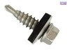 ForgeFix - TechFast Self-Drilling Stitching Hex Screw & Washer No.1 Tip 6.3 x 22mm Box 100