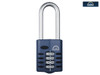 Henry Squire - CP50/2.5 Combination Padlock 4-Wheel 50mm Extra Long Shackle 63.5mm
