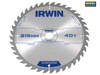 IRWIN - General Purpose Table & Mitre Saw Blade 315 x 30mm x 40T ATB