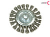 Lessmann - Knot Wheel Brush 115 x 14mm 22.2mm Bore Steel Wire 0.50