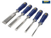IRWIN Marples - M444 Bevel Edge Chisel Blue Chip Handle Set of 5
