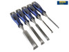 IRWIN Marples - M750 Bevel Edge Chisel Splitproof Soft Touch Set 5: 6 10 13 19 & 25mm