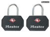 Master Lock - Aluminium 30mm Padlocks Black ABS Cover -Keyed Alike x 2