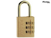 Master Lock - Brass Finish 30mm 3-Digit Combination Padlock