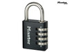 Master Lock - Black Finish 40mm 4-Digit Combination Padlock