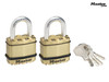 Master Lock - Excell™ Brass Finish 45mm Padlock 4-Pin - Keyed Alike x 2