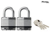 Master Lock - Excell™ Laminated Steel 45mm Padlock - 24mm Shackle - Keyed Alike x 2