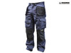 Roughneck Clothing - Black & Blue Holster Work Trousers Waist 40in Leg 31in