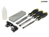 Roughneck - Professional Bevel Edge Chisel Set of 3 & Sharpening Kit 13 19 & 25mm