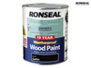 Ronseal - 10 Year Weatherproof Wood Paint Black Satin 750ml