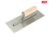 R.S.T. - Notched Trowel 6mm Square Notches Wooden Handle 11 x 4.1/2in