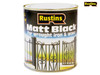 Rustins - Matt Black Paint Quick Drying 500ml
