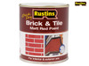 Rustins - Quick Dry Brick & Tile Paint Matt Red 250ml