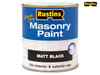 Rustins - Quick Dry Masonry Paint Black 500ml