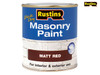 Rustins - Quick Dry Masonry Paint Red 250ml