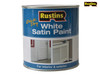 Rustins - Quick Dry White Satin Paint 1 Litre
