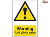 Scan - Warning Anti Climb Paint - PVC 200 x 300mm