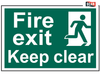 Scan - Fire Exit Keep Clear - PVC 300 x 200mm