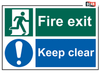 Scan - Fire Exit Keep Clear - PVC 300 x 200mm