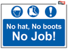 Scan - No Hat No Boots No Job - PVC 600 x 400mm