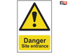 Scan - Danger Site Entrance - PVC 400 x 600mm