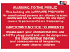 Scan - Building Site Warning To Public And Parents - PVC 600 x 400mm