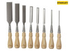 Stanley Tools - Sweetheart Socket Chisel Set of 8: 3 6 8 12 15 18 25 & 32mm