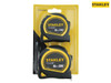 Stanley Tools - Tylon™ Pocket Tapes 5m/16ft + 8m/26ft (Twin Pack)