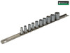 Stahlwille - Bi-Hexagon Socket Set of 10 with Clip Strip AF 1/4in Drive