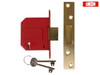 UNION - StrongBOLT 2100S BS 5 Lever Mortice Deadlock 81mm 3in Satin Brass Visi