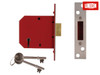 UNION - 2101 5 Lever Mortice Deadlock Satin Chrome Finish 77.5mm 3in Visi